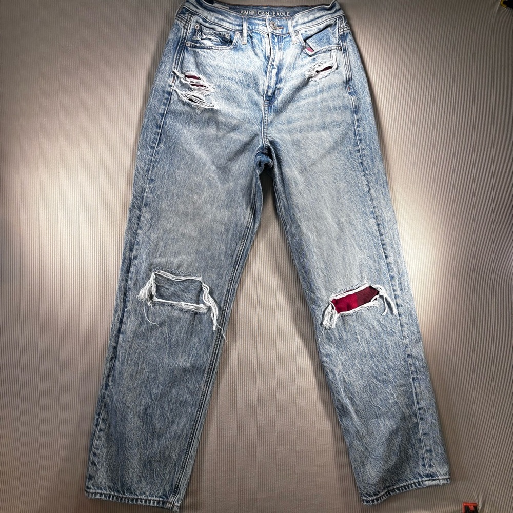 American Eagle Outfitters Blue Denim Higest Rise Boyfriend Jeans